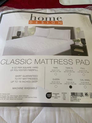 Home Design King Size Classic Mattress Pad