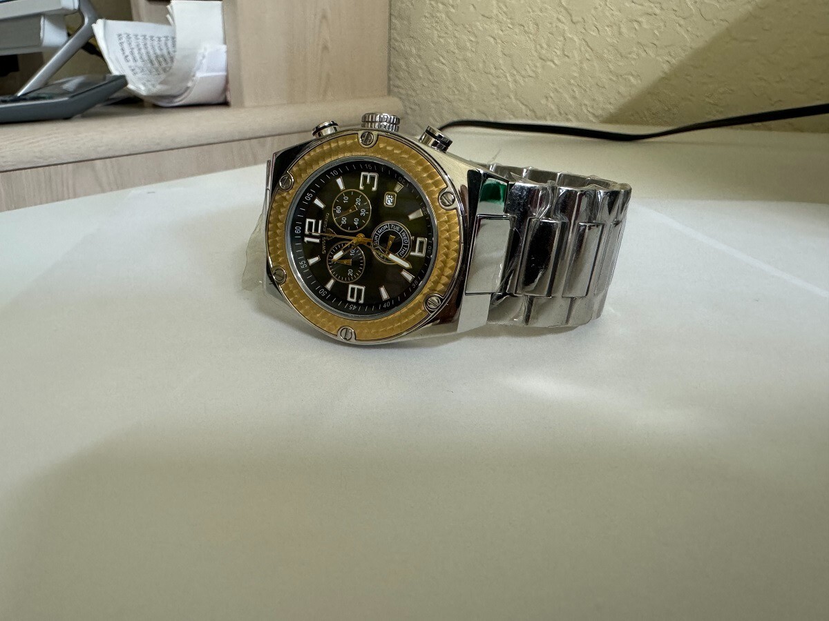 Swiss Legend Men's 40025P-55 Throttle Chronograph   Black Dial Watch