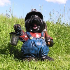 Maulwurf mit Laterne Gartenfigur Statue Skulptur Figur Garten Deko Dekoration