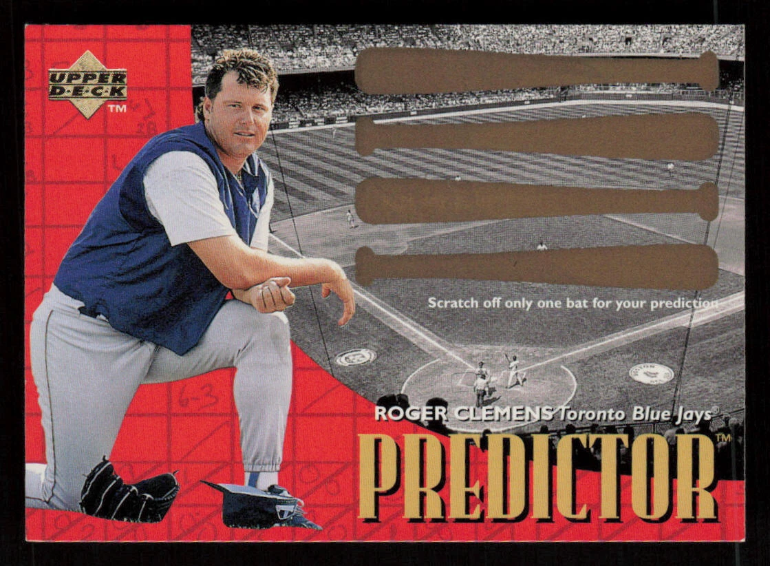 Roger Clemens 1997 Upper Deck Predictors #P30 Toronto Blue Jays Baseball Card