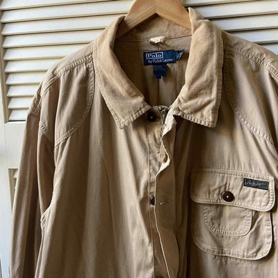 Polo Ralph Lauren Tan Brown Fishing Jacket 5 Pocket Hunting 