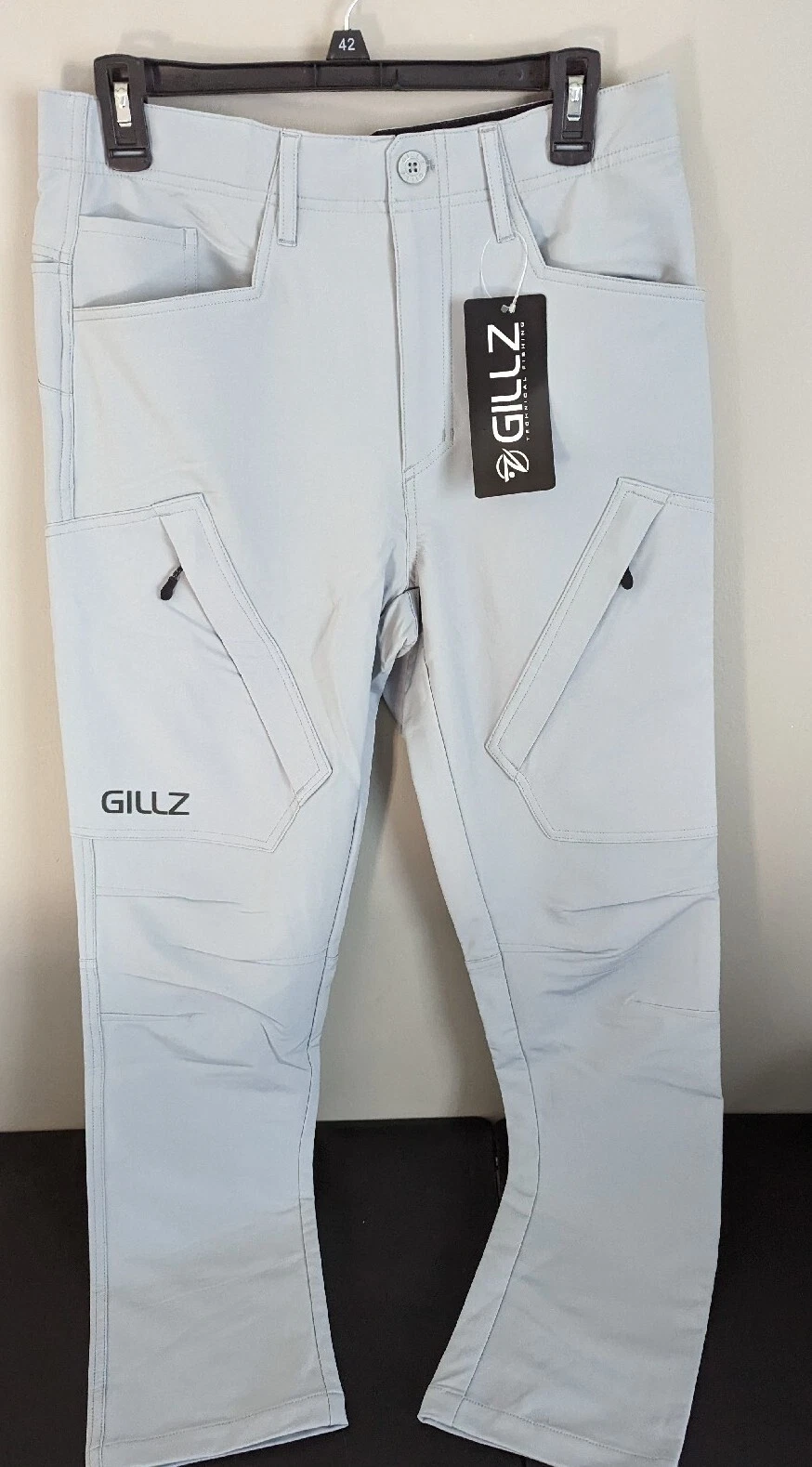 Gillz Grey Mens Tournament Pants Technical Outdoor Fishing Size Small 🎣