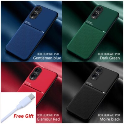 For Huawei P50 friction magnetic absorbing phone case with free cable fashion