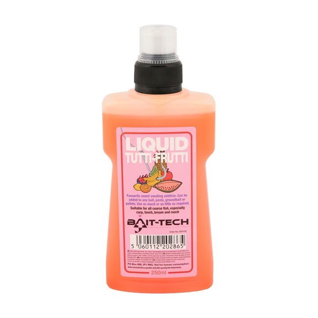 Bait Tech Liquid Tutti Frutti - 250ml Fishing Bait Attractant - Match & Coarse