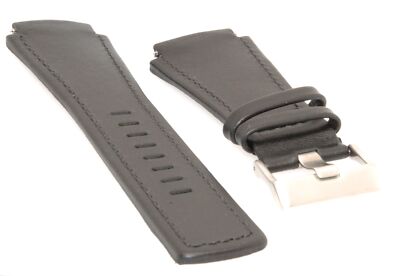 Junghans Mega 1000 Uhrenarmband Leder Schwarz 026