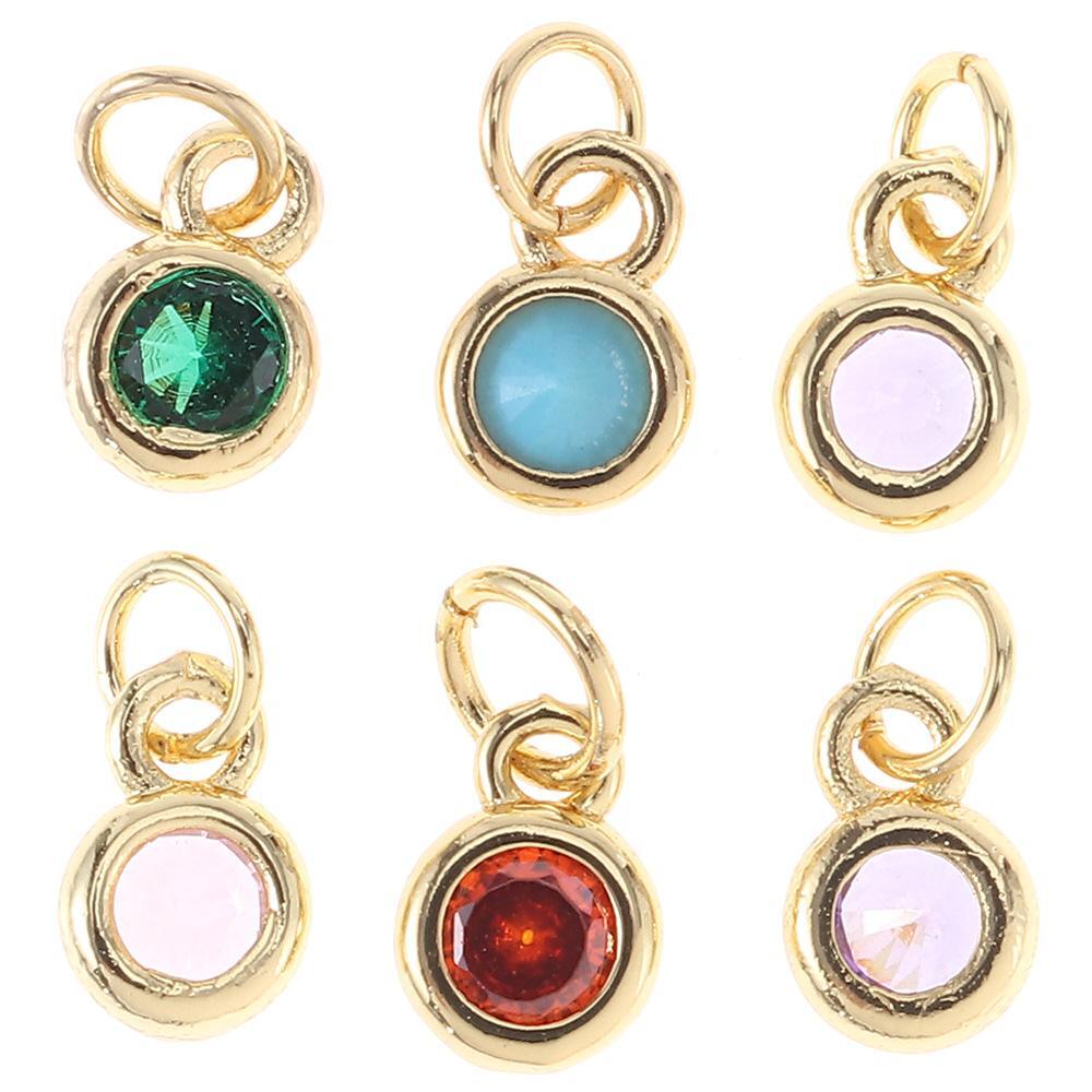 20pcs Colorful Gold Plated Charm Pendants Gold Plated Round Charm Beads Crafts eBay
