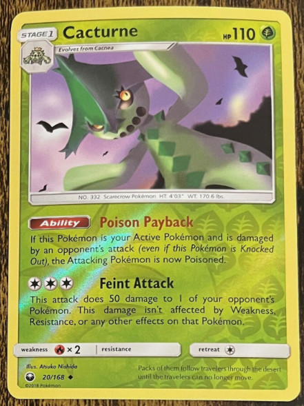 Pokemon - Cacturne 20/168 - Reverse Holo - Celestial Storm - NM/M