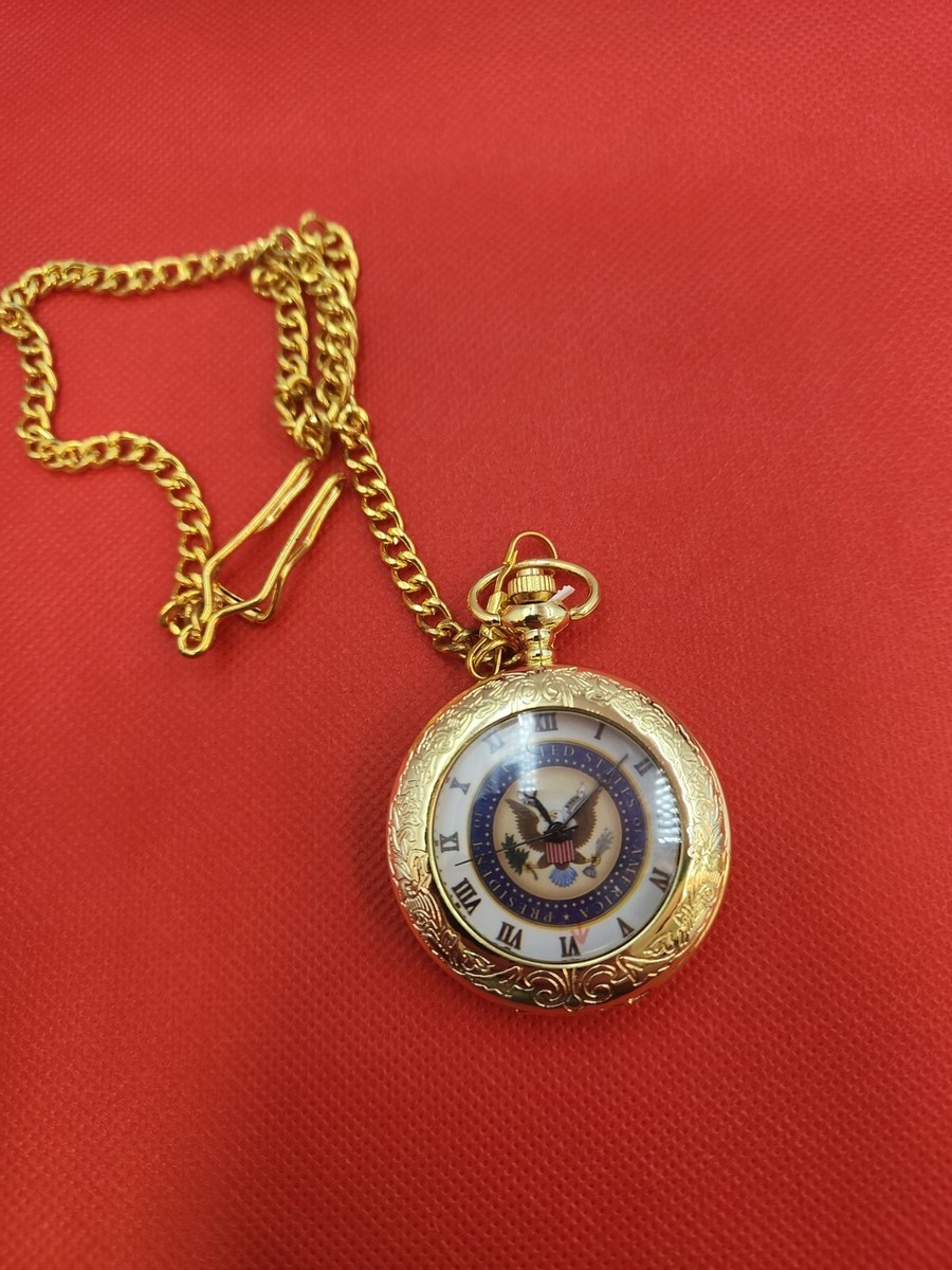 Orologio Da Taschino Al Quarzo Seal Of The President Degli Stati Uniti - Foto 11