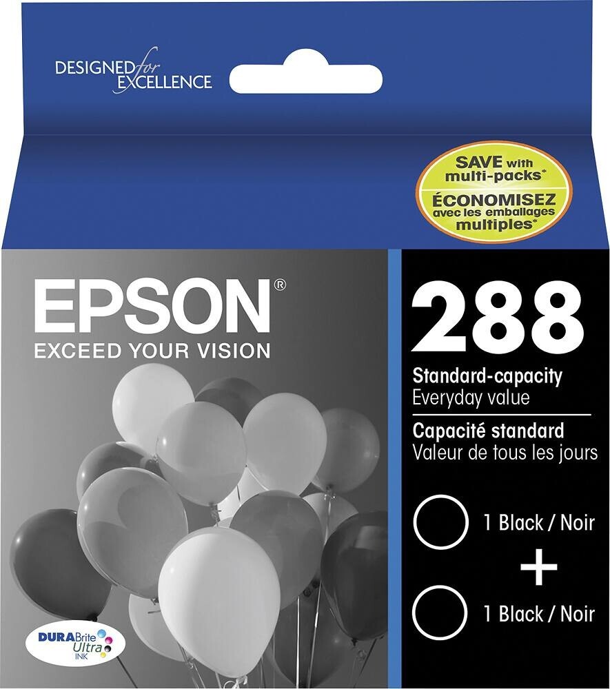 Epson T288120-D2 Black Ink Cartridge Genuine # 288 EXP 10/2023