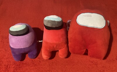 Among us 3 pcs lot red and purple 