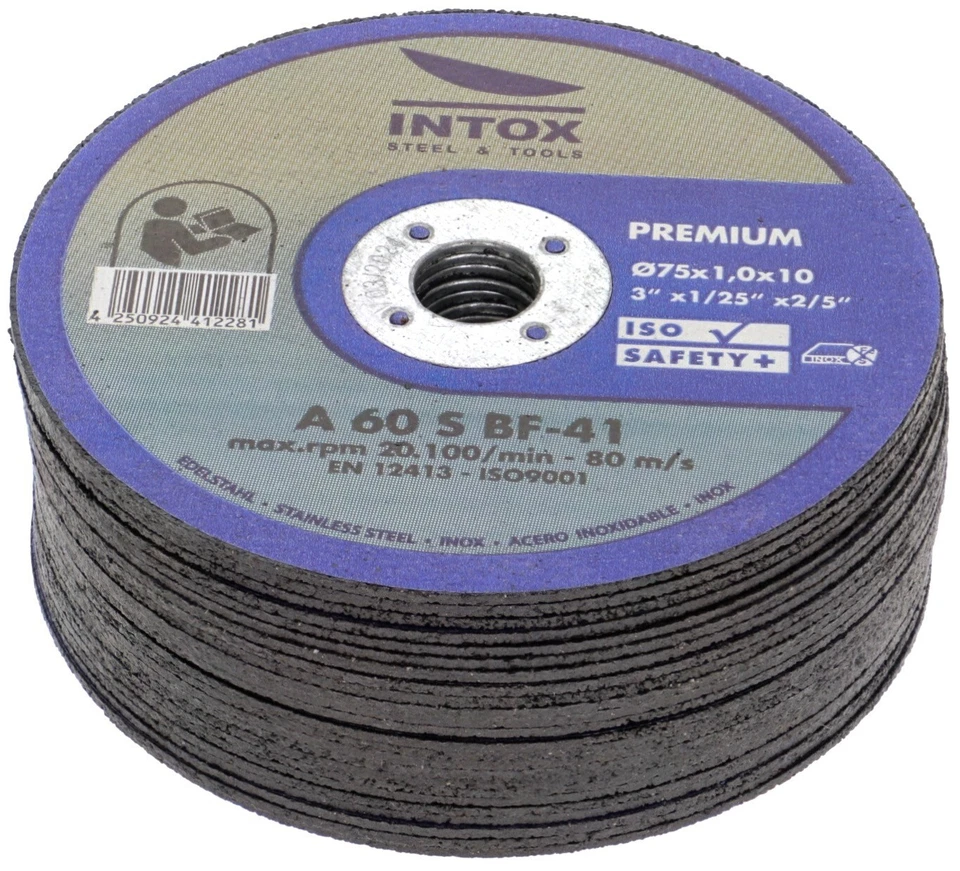 INTOX Trennscheiben 75mm x 1,0mm 25 Stück Inox Akku Flexscheibe für Metall Stahl - Bild 2 von 4