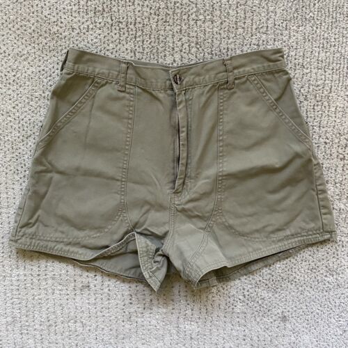 Vintage 90s Patagonia Womens 28 Stand Up Shorts Khaki Cotton Hiking Canvas