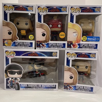 Lot of Funko Pops CAPTAIN MARVEL Set Chase And Glows In