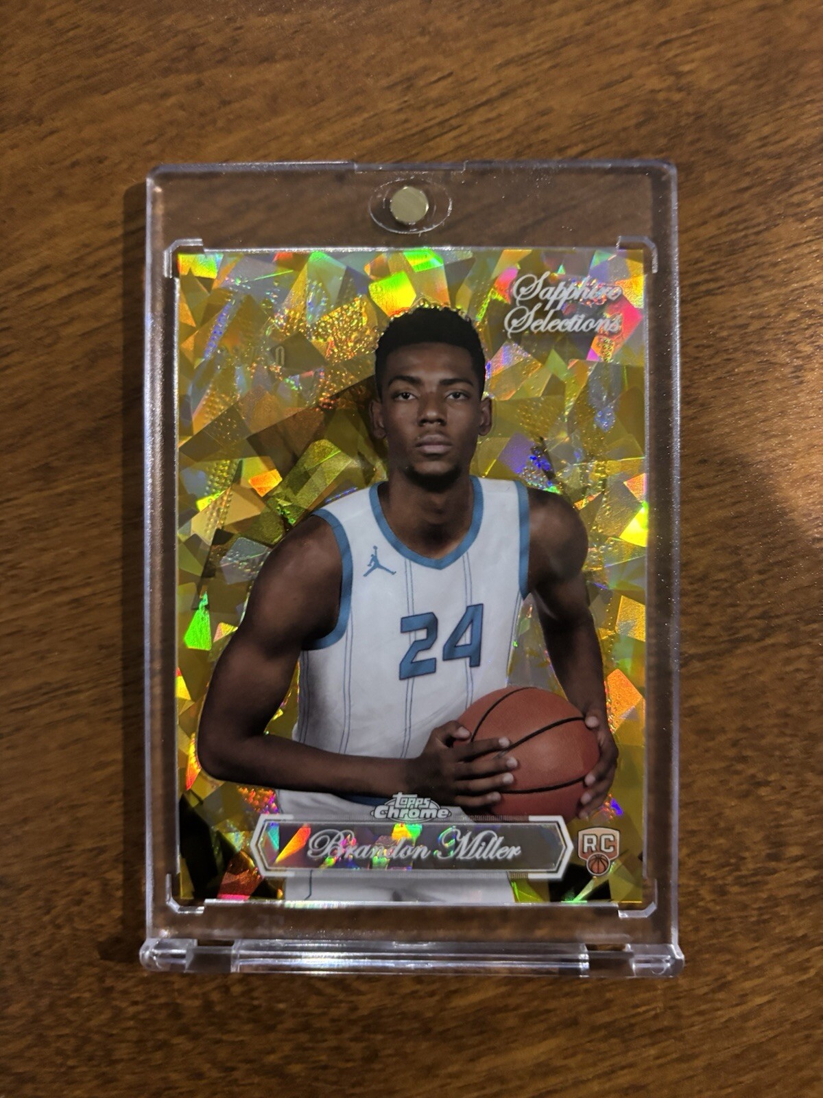 ✨2023-24 Topps Chrome Brandon Miller RC Sapphire Selections GOLD Cracked Ice /50