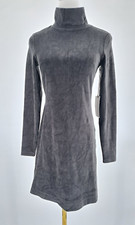 Everlane Womens The Velour Mini Dress XS Extra S Black Mockneck Long Sleeve NWT!