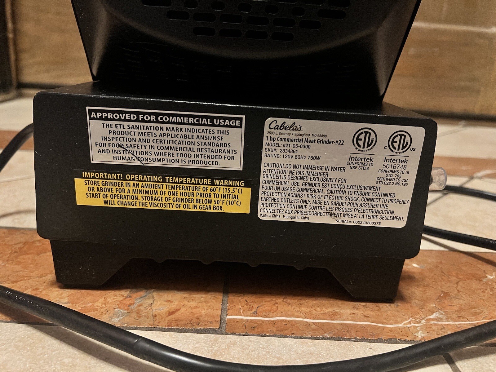 Cabela's Carnivore 22 Meat Grinder 1HP Motor & Throat Only *PLEASE READ* eBay