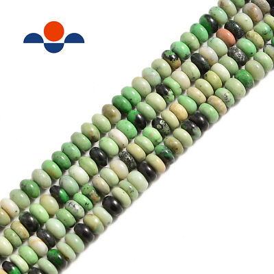 Hydrogrossular Garnet Smooth Rondelle Beads 4x6mm 5x8mm 6x10mm 15.5'' Strand