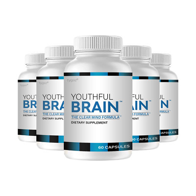 (5 Pack) Youthful Brain Capsules - Youthful Brain Clear Mind Formula Capsules