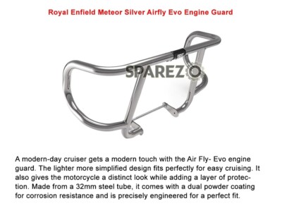 Genuine Royal Enfield Meteor 350 ''Airfly Evo Engine Guard, Silver''