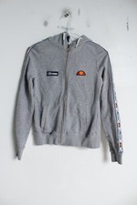Ellesse womens Zip Through Hoodie - Grey - Size 4 E47