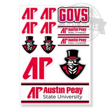 Austin Peay State University NCAA Govs A4 Printed Vinyl HQ Decal Sticker Kit New