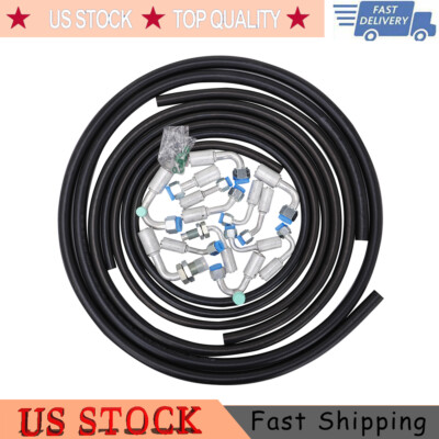 A/C Air Conditioning Ext Length Hoses & Fittings & O-Rings Kit Universal USA