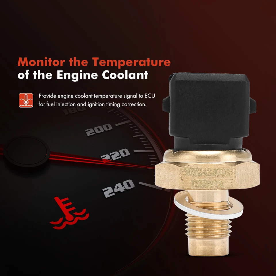 Датчик температуры охлаждающей жидкости двигателя для указателя грузовика Volkswagen 2001-2006 годов выпуска - Изображение 2 из 4