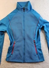 Spyder Mid-weight Zip up Blue Core Sweater Jacket Small 