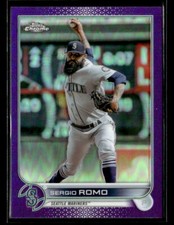Sergio Romo 2022 Topps Chrome Update #USC25 Purple Refractor Seattle Mariners