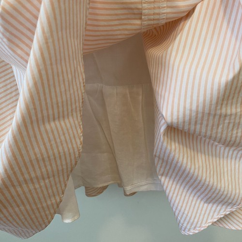 Calvin Klein Pink White Striped Sleeveless Ruffle Dress Womens 4 - Picture 6 of 8