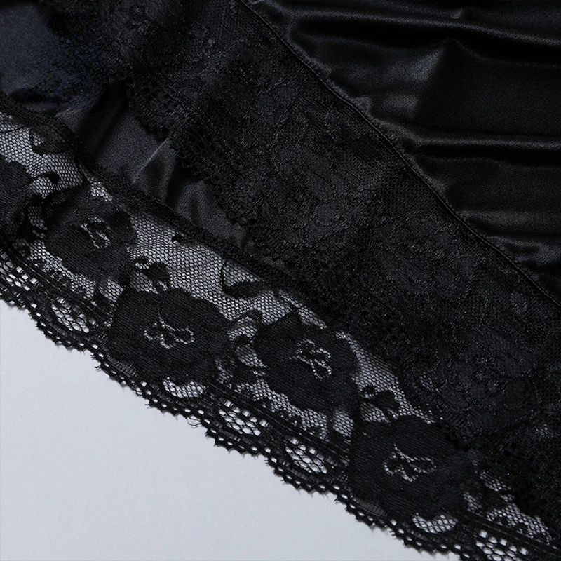 Ladies Lace Satin Faux Silk Skirt Underskirt Petticoat Underdress Summer Fashion - Image 3 of 4