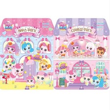 Catch Teenieping Sticker Play Book 2pcs Set House  Dessert Shop K-Animation New