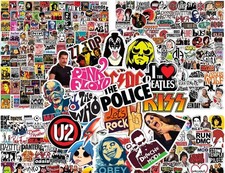 MAROLAK Rock Band Stickers Assorted Vinyl Waterproof  3 - 25 
