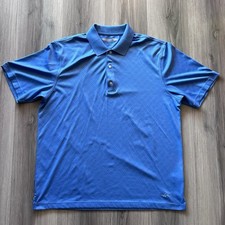 Greg Norman Mens Golf Polo Shirt XL Blue Play Dry Short Sleeve Stretch