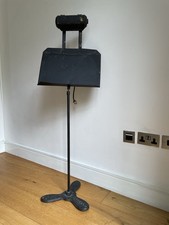 Vintage Music Stand, Shopfitting Display  Industrial Book Menu antique light