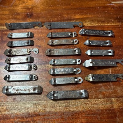 Lot of 21 Vintage Beer Bottle & Can Openers Pabst, Miller, Genesee, Ballantines