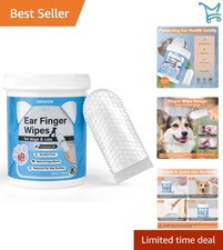 Dog  Cat Ear Wipes 60 Count Coconut Scent Gentle Cleaning Odor Removal