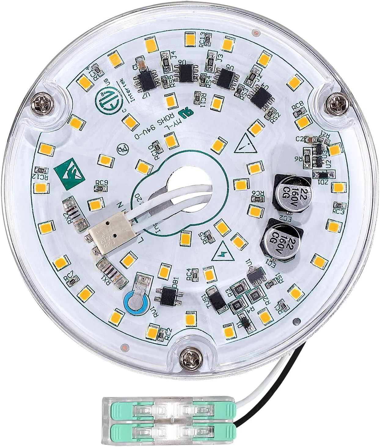 4 Inch Ceiling Fan LED Light Replacement 6000K, 18W 2000LM LED Retrofit Kit, Bri