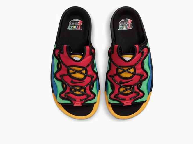 Sandali Nike Offline 2.0 Wild Uno Slides taglia 6 DN5079 300 ROSSO NERO VERDE BLU