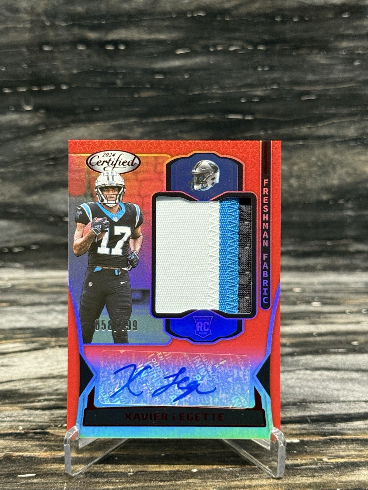 2024 Certified Xavier Legette Freshman Fabric Mirror Red /199 Auto