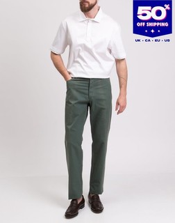 RRP€1601 BRUNELLO CUCINELLI Trousers IT54 US42 XL Green Logo Made in Italy