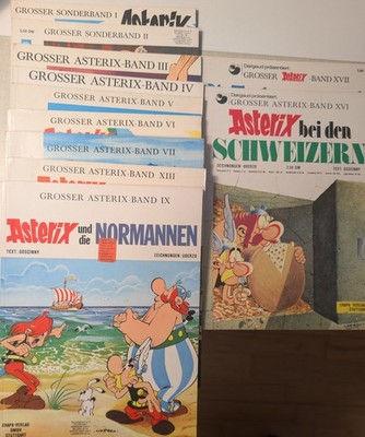 GROSSER ASTERIX BAND I bis IX von 1971 + XVII und XVI, Original