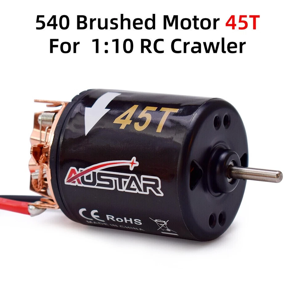 AUSTAR 540 Bürstenmotor 21T 27T 35T 45T 55T für 1/10 RC Traxxas SCX10 Auto Car - Bild 4 von 4