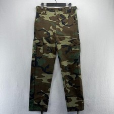 Vintage Military Camo pants Boys 18 Fit 29x29 Woodland Camouflage Straight Army