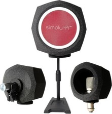 2-in-1 Portable Audio Isolation Shield Pop Filter For Home Studio w/ Mic Stand