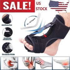 Plantar Fasciitis Night Splint Adjustable Foot Drop Ankle Brace Support Toe Pain