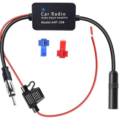 DAB DAB+ FM AM Antennenverstärker Auto Radio Signal Booster 12V DIN Adapter NEU