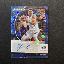 2020 Prizm Draft Picks Yoeli Childs Rookie RC Prospect Auto Blue Ice Prizm /75
