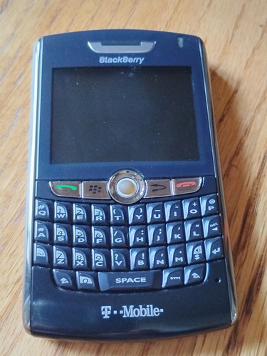 Vintage Blackberry 8820, Charger, Headset & Case, No Battery
