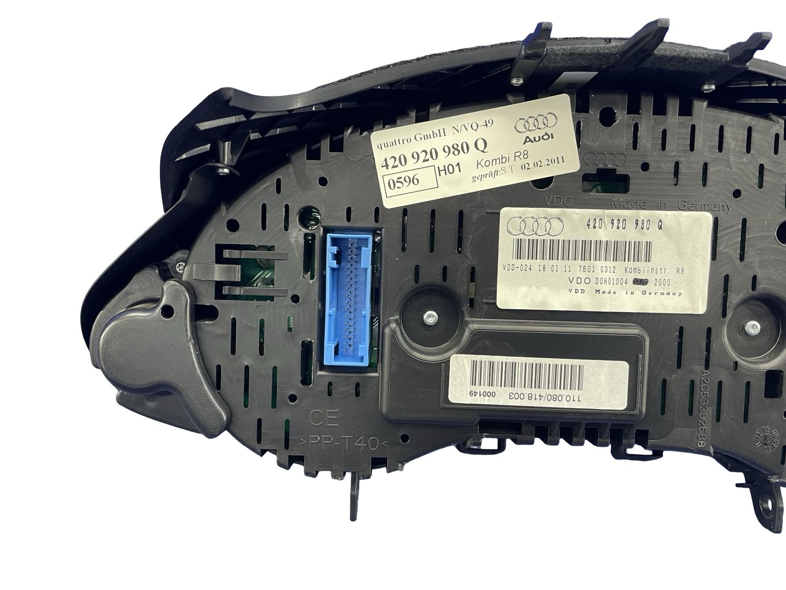11-13 AUDI R8 FRONT DASH SPEEDOMETER GAUGE INSTRUMENT CLUSTER ASSEMBLY